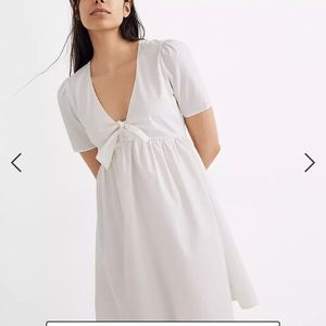 Madewell tie-front mini dress size 8. Original tags on.